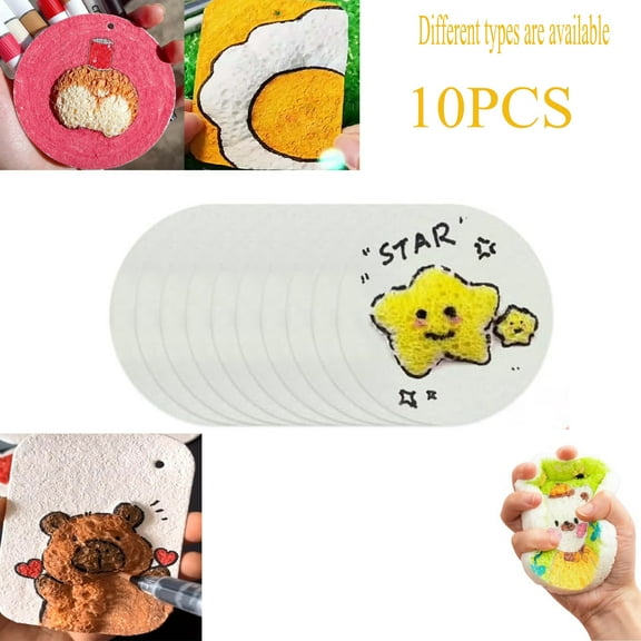 Exhoden 10Pcs Foam Texture Painting Paper, Foam Texture Blank Painting Paper,White Foam Sheets Crafts, Foam Paper for Kids, Foam Paper for Kids,Art Paper for Kids Children's