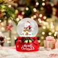 thumbnail image 1 of Exhoden 2024 New Creatives Father Christmas Music Crystal Ball,Christmas Crystal Ball Xmas Snow Globes Snowman Crystal Ball,Light up Snow Ball Christmas Goodie Bag,Snow Floating Desktop Ornaments, 1 of 5