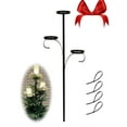 thumbnail image 1 of Exhoden 90CM Black Triple Tree Topper, 2024 New Triple Tree Topper Candle Holder, Candelabra Tree Topper for Christmas, 3 Tier Candle Holder, Unique Light Up Christmas Tree Indoor Bedroom Kitchen, 1 of 9