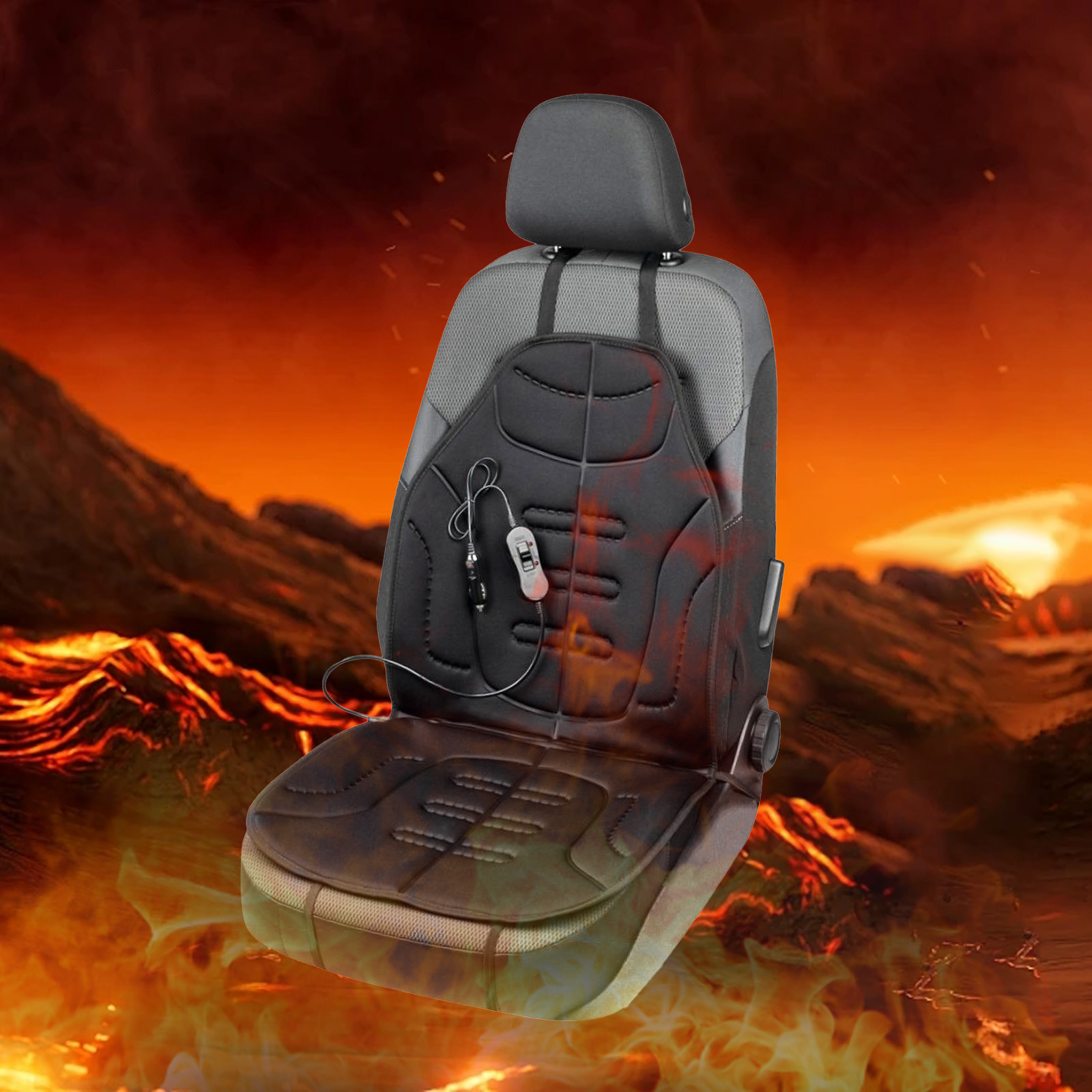 Exhoden Car Heating Cushion, Winter Plush Seat Cushion Intelligent,Car