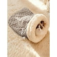 thumbnail image 1 of Exhoden Cat Winter Sleeping Bag, Cat Crinkle Sack Removable Cat Bag for Sleeping 360°Warm Semienclosed Cat Sleeping Bag Bed with Cave,Fall And Winter Warm Pet Sleeping Bag, 1 of 6