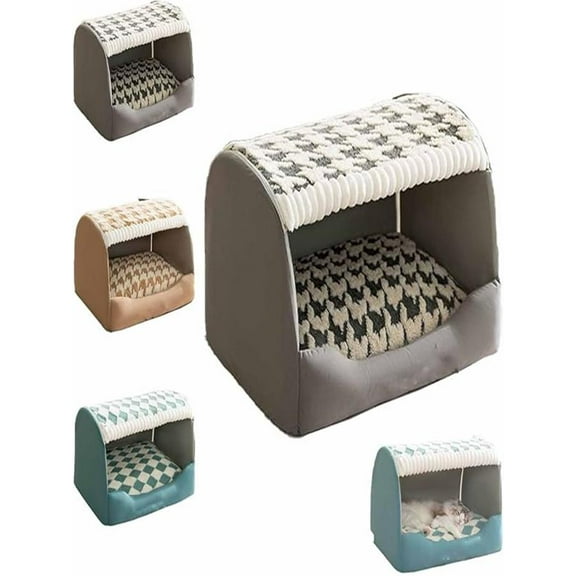Exhoden Cozy Dog House,Doggocomfy Cozy Dog House, Dog Cozy House Bed, Cozy Dog House Bed, New Fall And Winter Dog House Indoor,Cozy Dog House Comfy Doghouse Bed,Foldable Warm Dog Bed With Cover Cave