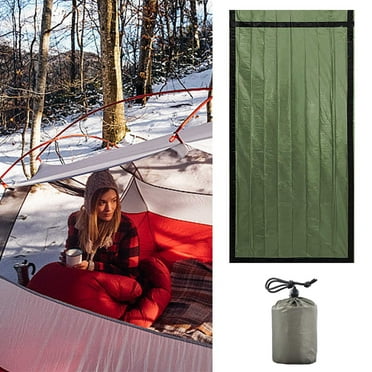 Exhoden Emergency Sleeping Bag, Emergency Survival Sleeping Bag, Pocket Size Emergency Sleeping Bag, Waterproof Thermal Bivy Sack for Outdoor,Portable Thermal Sleeping Bag for Camping, Hiking
