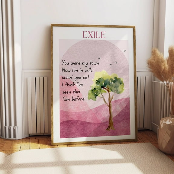 Exile Poster, Landscape Dorm Decor, Aesthetic Home Decor Folklore Wall Art, Modern Wall Decor, 8x12 UNFRAMED