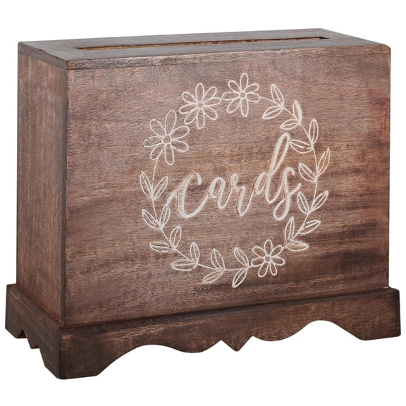 Eximious India Wedding Card Box with Card Slit and Lock 12"X10"X4.5"- Gift Wishing Well Card Box for Weddings, Receptions, Birthdays, Graduations, Baby Showers, Honeymoon Funds FLWRBTMWAL Y101