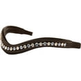 thumbnail image 1 of Exion Horse Browband For English Bridle | Curved Shape Padded Equestrian Browband For Show & Dressage | Blue, White Crystals For Horses, 1 of 6