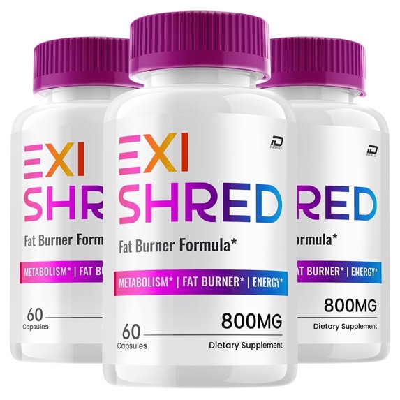 Exishred Keto Capsules – Exi Shred Pills Advanced Formula, Maximum Strength, 3 Pack, 180 Capsules