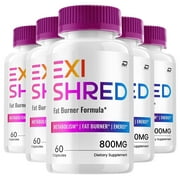 Exishred Keto Capsules   Exi Shred Pills Advanced Formula, Maximum Strength, 5 Pack, 300 Capsules