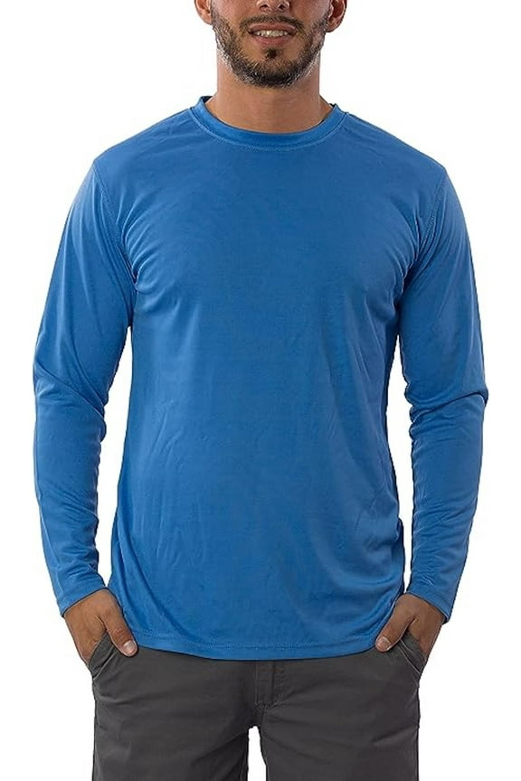 Mens Sun Shirt Dri Fit Performance Shirts Long Sleeve 40 UPF Sun Protection Clothing