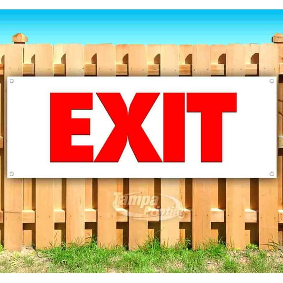 Exit 13 oz Vinyl Banner With Metal Grommets