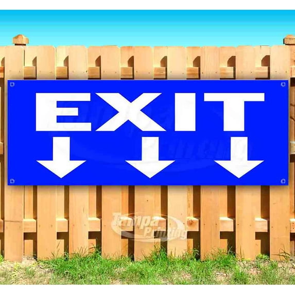 Exit 13 oz Vinyl Banner With Metal Grommets