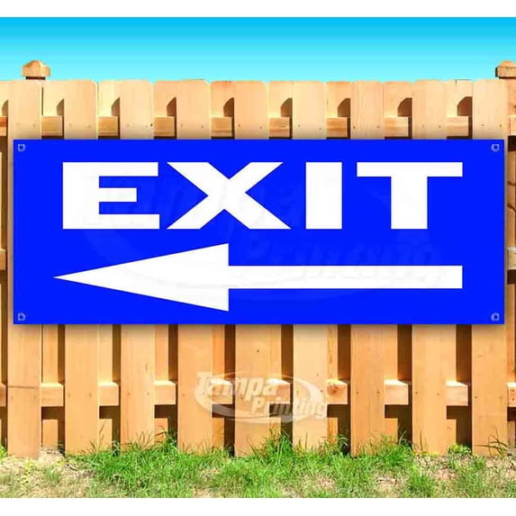 Exit 13 oz Vinyl Banner With Metal Grommets