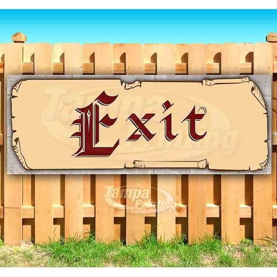 Exit 13 oz Vinyl Banner With Metal Grommets