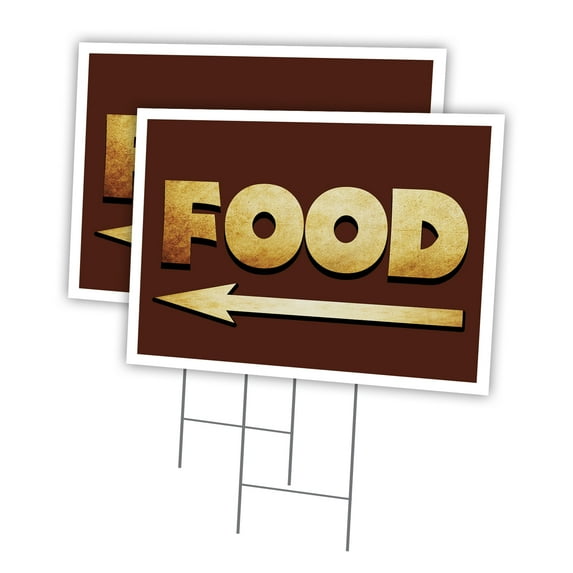 Exit 2 Pack Of 12" x 16" Yard Sign & Stake | Advertise Your Business | Stake Included Image On Both Sides | Made in The USA