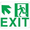 thumbnail image 1 of Exit ARROW UP LEFT SIGN(Glow In the dark sign - Photoluminescent ,High Intensity, ALUMINIUM 9x10 ,Rust Free ), 1 of 2
