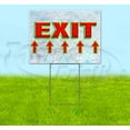 thumbnail image 1 of Exit Arrow (18" x 24") Yard Sign, Includes Metal Step Stake, 1 of 6