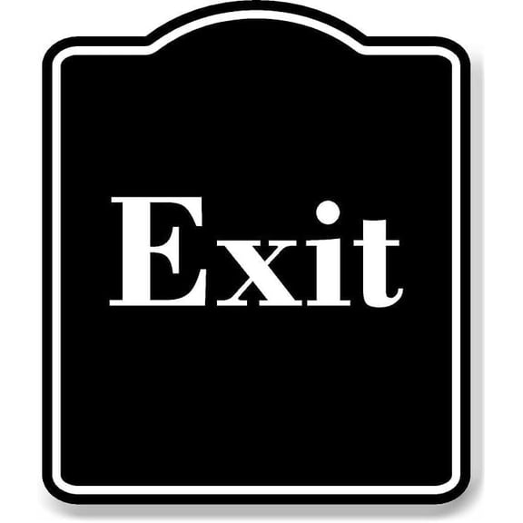 Exit BLACK Aluminum Composite Sign 15''x18''