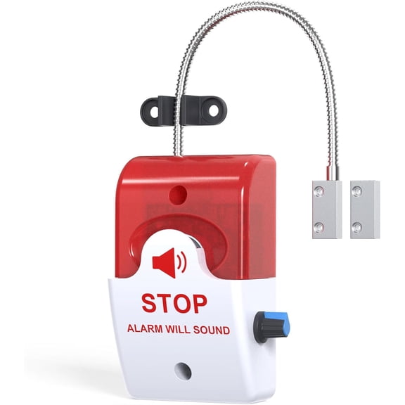 Exit Door Alarm with 110dB Siren, Emergency Exit Security Device, Easy Installation, Battery Powered, Magnetic Sensor for Unauthorized Entry Prevention, Home, Warehouse, Office, Retail Use