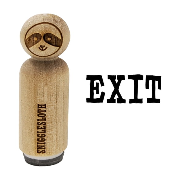 Exit Fun Text Rubber Stamp for Scrapbooking Crafting Stamping - Mini 1/2 Inch
