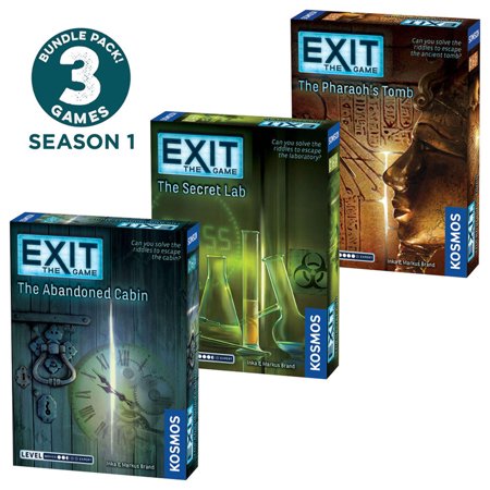 Exit Games: Secret Lab, Pharaoh's Tomb, and Abandoned Cabin (Set of 3)