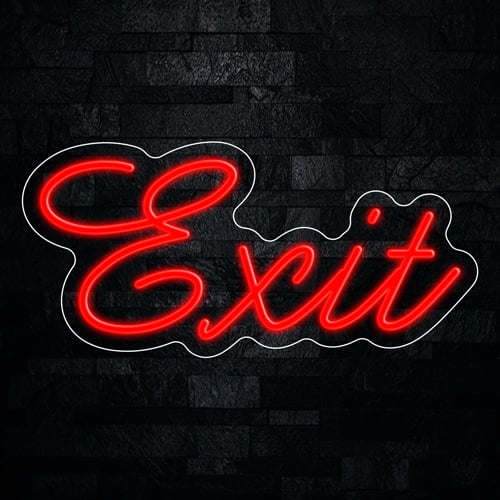 Exit LED Neon Sign 19"L x 9"H #33079