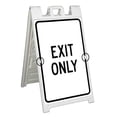 thumbnail image 1 of Exit Only (24" X 36") Deluxe A-Frame Signicade, Includes 2 Removable Panels & Stand, 1 of 4