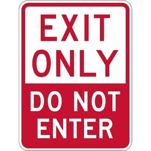 Exit Only Do Not Enter Sign 12"x 8" Metal Signs For Outdoor & Indoor