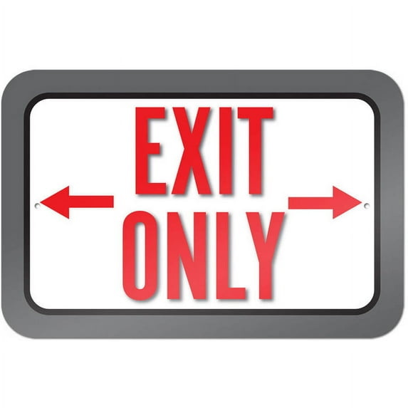 Exit Only Sign