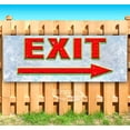 thumbnail image 1 of Exit Right Arrow Red Caps 13 oz Vinyl Banner With Metal Grommets, 1 of 4