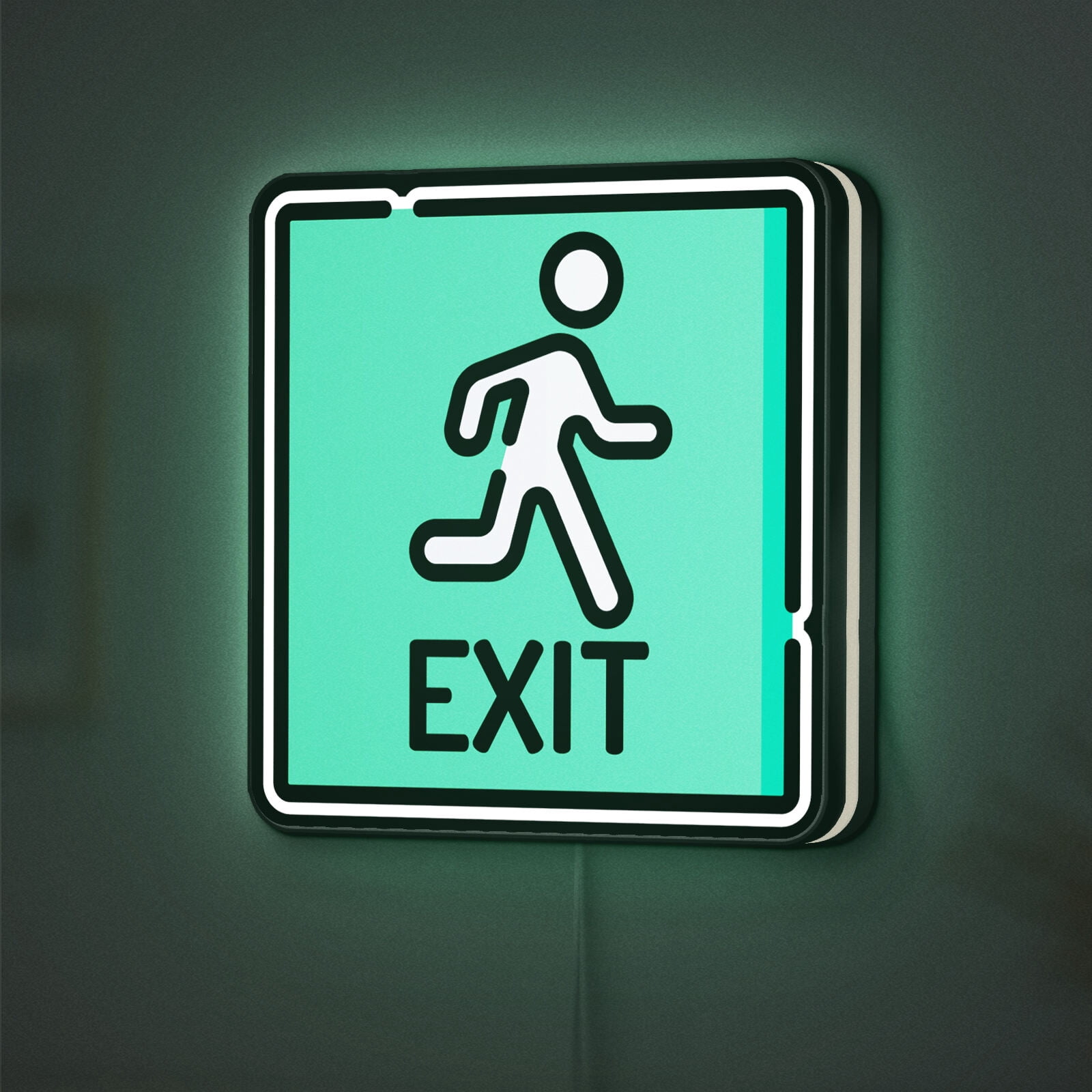 Exit Sign 3D Novelty Light Box for Emergency Use or Wall Decor, Safety ...