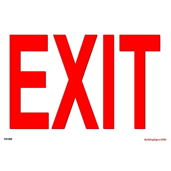 Exit Sign (Aluminum Sign)