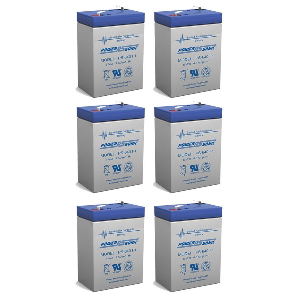 Exit Sign Battery 6V 4.5Ah backup - 6 Pack - Walmart.com