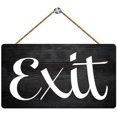 Exit Sign Wooden Plank Hanging 12 x 8 Inch - Business Office, Spa ...