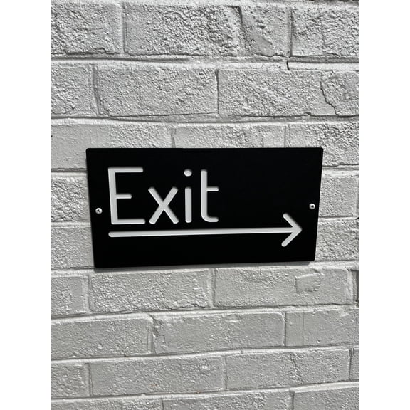 Exit Sign with Arrow