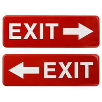 Exit Signs Right/Left: for Business Door 9x3, Pack of 2 (Red) - EGP-HD-0257