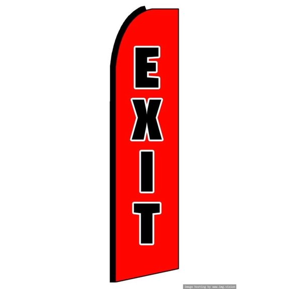 Exit Swooper flag Without Pole Advertisement /Business Flags | Feather Flag |