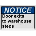 thumbnail image 1 of Exit to Warehouse Steps Sign, Industrial Exit Sign 8"x12" UV Resistant for Indoor Outdoor Workplace, 1 of 7