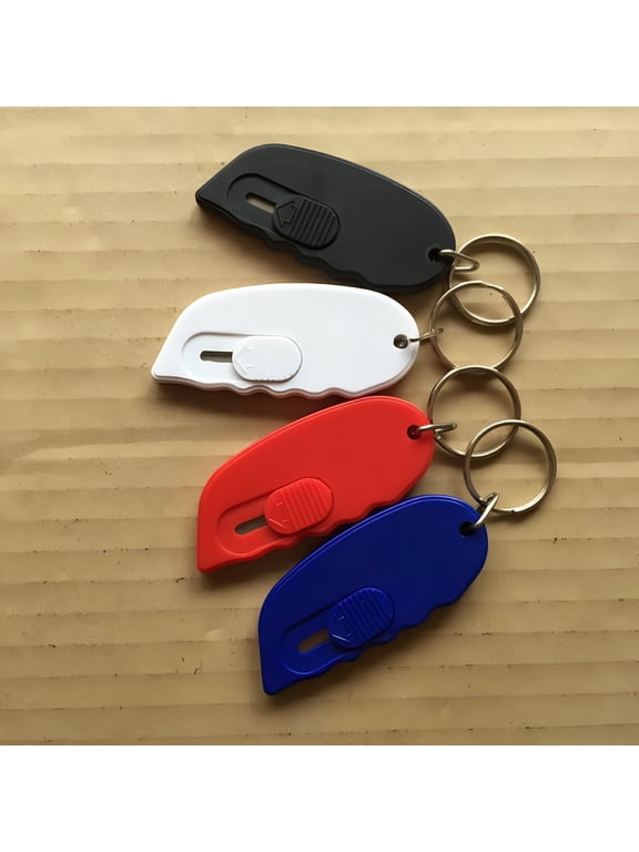 Mini Plastic Box Cutter Keychain, Portable Safe