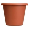 thumbnail image 1 of Exlonjet 14 Inch Round Classic Planter - Plastic Plant Pot for Indoor Outdoor Plants Flowers , Clay Color, 1 of 4