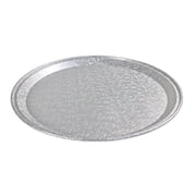 Exlonjet 18" Round Flat Aluminum Catering Tray 10 Pack - Disposable Serving Pan pack of 10
