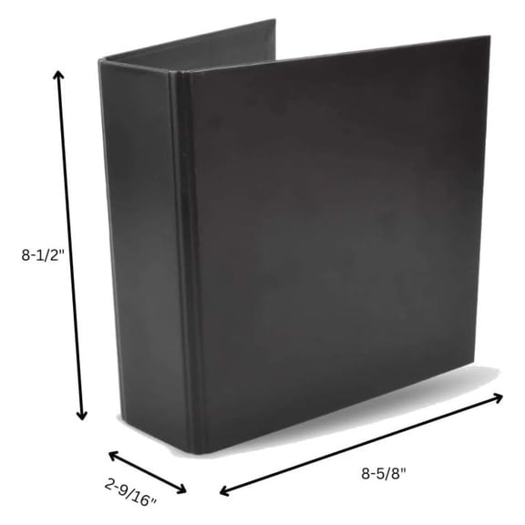 Exlonjet 2-Ring Binder for Storage - Storage and Blu-Ray Storage - Black - 4/Pack (10284-4)