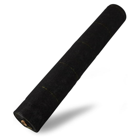 Exlonjet 4 x 300 Foot Weed and Mulch Barrier Landscape Woven Fabric Ground Cover, Ideal as Fabric for Yards, Grounding Sheets, Fake Rock, or Floor Mat