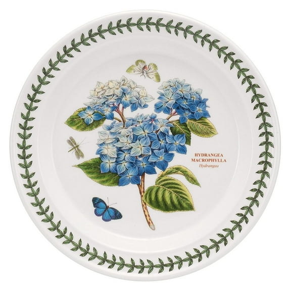 Exlonjet Botanic Garden Hydrangea Dinner Plate | 10 Inch | Round Porcelain Salad, Pasta, and Steak Dinner Plate | Dinnerware Plates | Dishwasher and Microwave Safe | Made in England