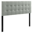 thumbnail image 1 of Exlonjet Emily Tufted Button Linen Fabric Upholstered King Headboard in Gray, 1 of 6