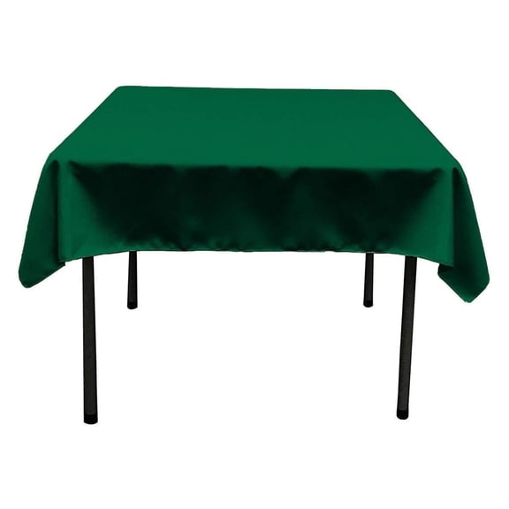 Exlonjet Fabric & Foam Inc, 54" x 54" Square Polyester Poplin Table Overlay, for 42" Square Small Coffee Table with 6" Drop (Emerald Green)