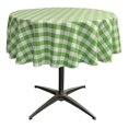 thumbnail image 1 of Exlonjet Fabric & Foam Inc Polyester Checkered Gingham Plaid 36" Round Tablecloth for 24" Round Small Coffee Table with 6" Drop (Lime Green), 1 of 3