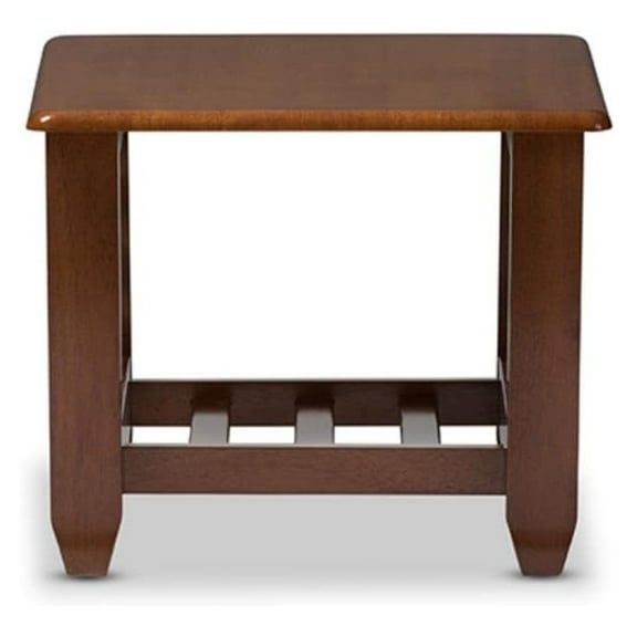 Exlonjet Larissa Modern Classic Mission Cherry Finished Brown Wood Living Room Occasional End Table