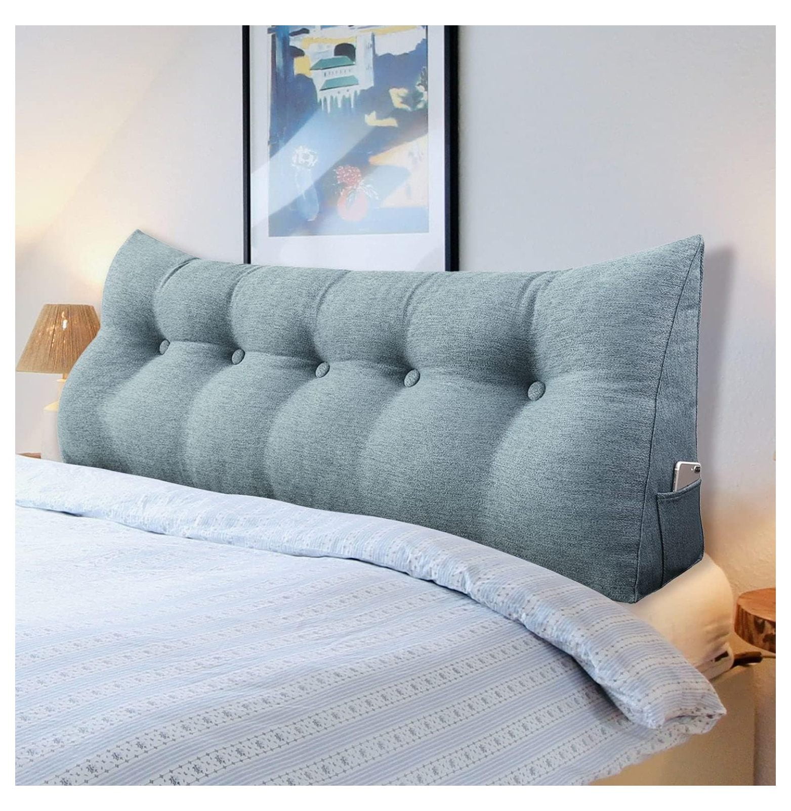 Exlonjet Multifunctional Upholstered Headboard , Button Tufted Panel ...