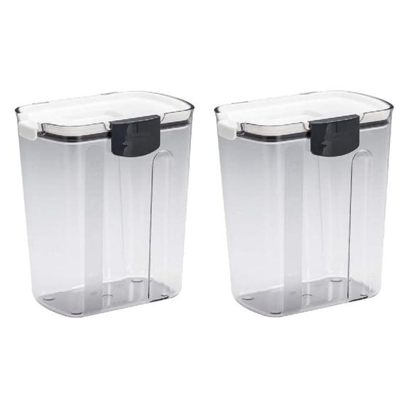 Exlonjet Prepworks ProKeeper 2- Piece Kitchen Clear Food Baker's Kitchen Storage Organization Canister Set