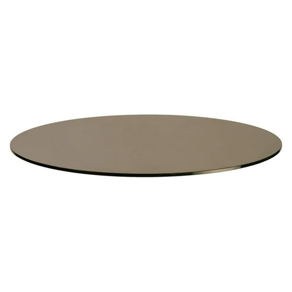 Exlonjet Round Bronze Tempered Glass 1/2" Thick Table Top (24")